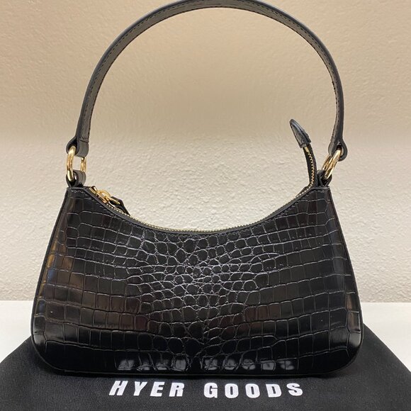 🖤Gorgeous Like NEW Hyer Goods Luxe Mini Shoulder Bag - Black Croco - Picture 2 of 5